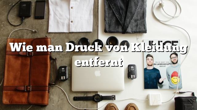 Wie man Druck von Kleidung entfernt